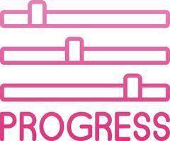 Progress Line Gradient Icon vector