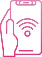 Wifi Line Gradient Icon vector