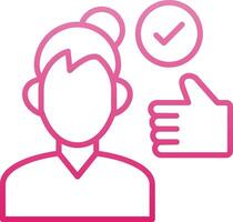 Work Done Line Gradient Icon vector
