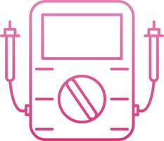 Voltmeter Line Gradient Icon vector