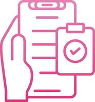 Check List Line Gradient Icon vector