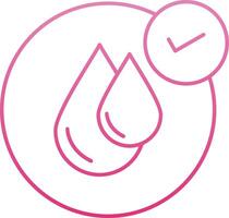 Clean Water Line Gradient Icon vector