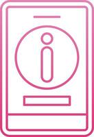 Information Line Gradient Icon vector