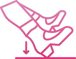 Heel Dig Line Gradient Icon vector