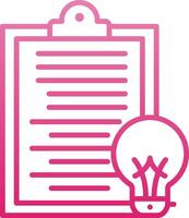 Summary Line Gradient Icon vector