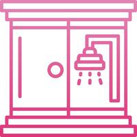 Shower Room Line Gradient Icon vector