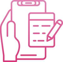 Edit Line Gradient Icon vector