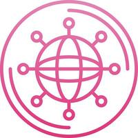 Internet Of Things Line Gradient Icon vector