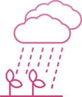 Rain Water Line Gradient Icon vector
