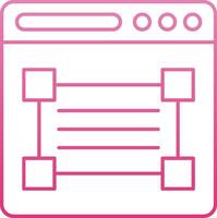 Web Design Line Gradient Icon vector
