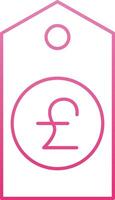 Tag Line Gradient Icon vector