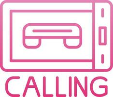Calling Line Gradient Icon vector