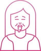 Drolling Line Gradient Icon vector