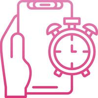 Alarm Line Gradient Icon vector
