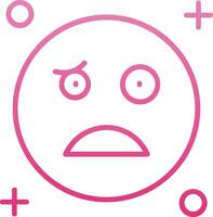 Confused Line Gradient Icon vector