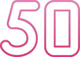 Fifty Line Gradient Icon vector