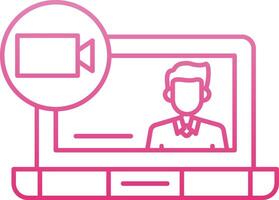onLine Gradient class Line Gradient Icon vector