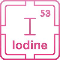 Iodine Line Gradient Icon vector