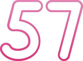 Fifty seven Line Gradient Icon vector