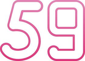 Fifty nine Line Gradient Icon vector