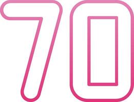 Seventy Line Gradient Icon vector