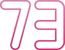 Seventy three Line Gradient Icon vector