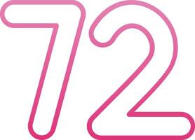Seventy two Line Gradient Icon vector