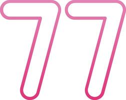Seventy seven Line Gradient Icon vector