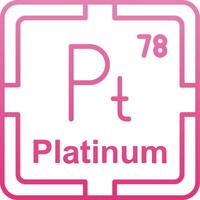 Platinum Line Gradient Icon vector