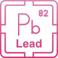 Lead Line Gradient Icon vector