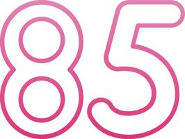 Eighty five Line Gradient Icon vector