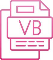 VB File Line Gradient Icon vector