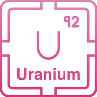 Uranium Line Gradient Icon vector
