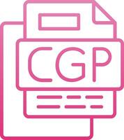 CGI File Line Gradient Icon vector