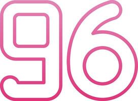 Ninety six Line Gradient Icon vector