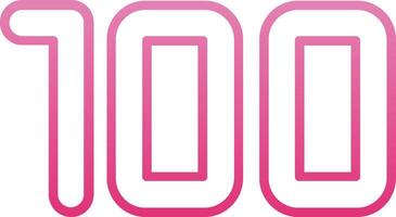 One hundred Line Gradient Icon vector