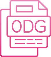 Odg File Line Gradient Icon vector