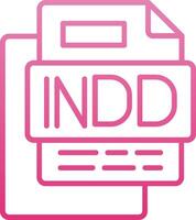 Indd File Line Gradient Icon vector