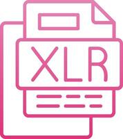 XLR File Line Gradient Icon vector