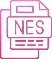 NES File Line Gradient Icon vector