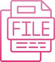 File Line Gradient Icon vector