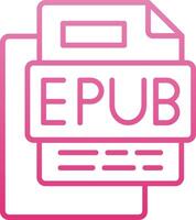 Epub File Line Gradient Icon vector