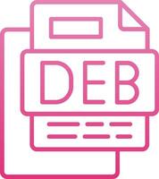 Deb File Line Gradient Icon vector