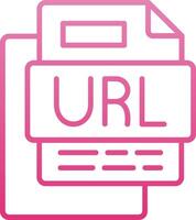 Url File Line Gradient Icon vector