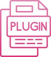 Plugin File Line Gradient Icon vector