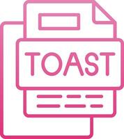 Toast File Line Gradient Icon vector
