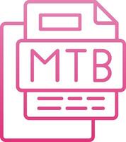 Mtb File Line Gradient Icon vector