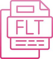 Flt File Line Gradient Icon vector