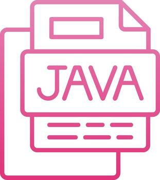 Java File Line Gradient Icon vector