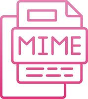 Mime File Line Gradient Icon vector